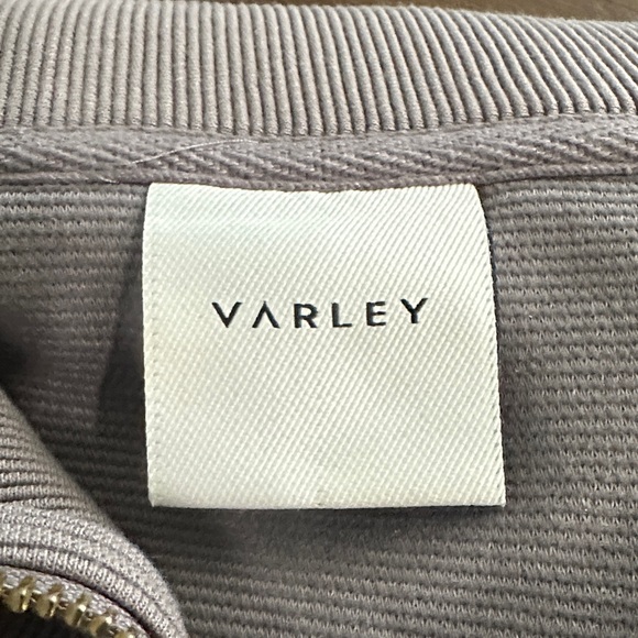 Varley Taupe Ribbed Zip-Up Top - Picture 2 of 6
